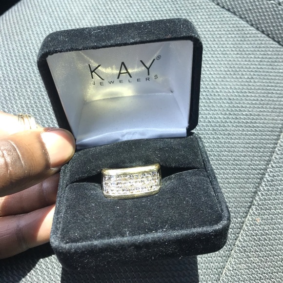 18k solid gold (3row) 3ct diamond ring - Picture 7 of 8